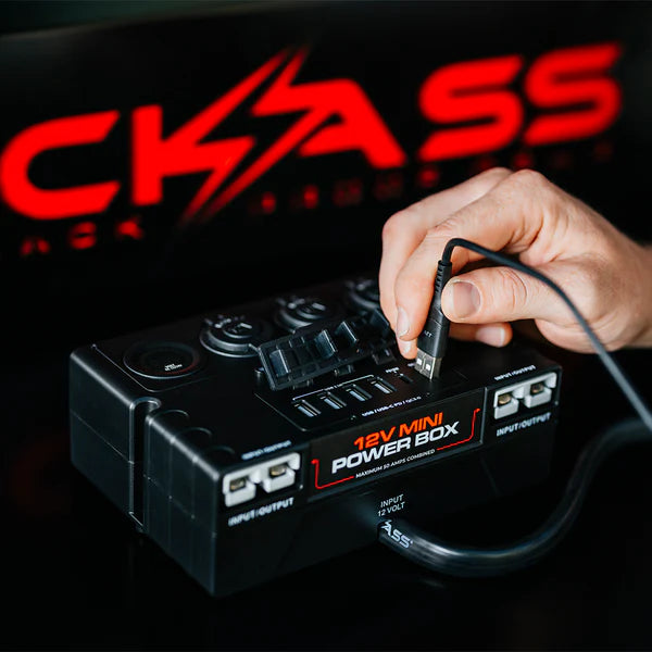 KickAss Mini 12V Control Box - 2 x Anderson, 6 x USB & 3 x Cig Sockets