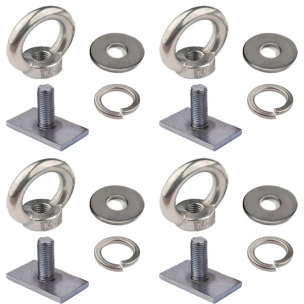 Stainless Steel Roof Rack Eyelets M8 x 4 pcs