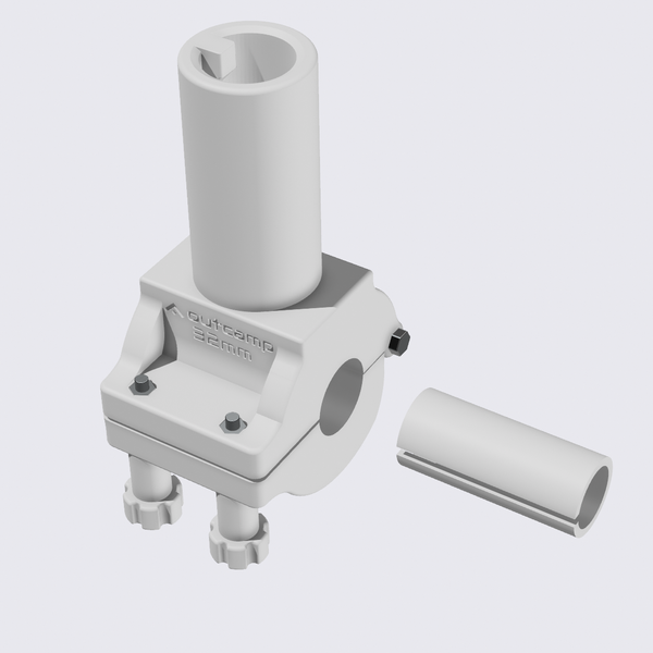 Gen 3 Starlink Marine Flat Rail Mount - 32mm / 25mm Railing