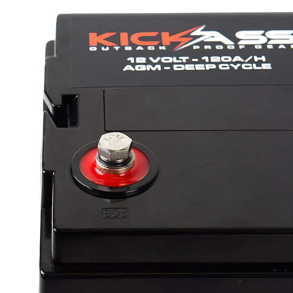 KickAss 120Ah 12V Deep Cycle AGM Battery