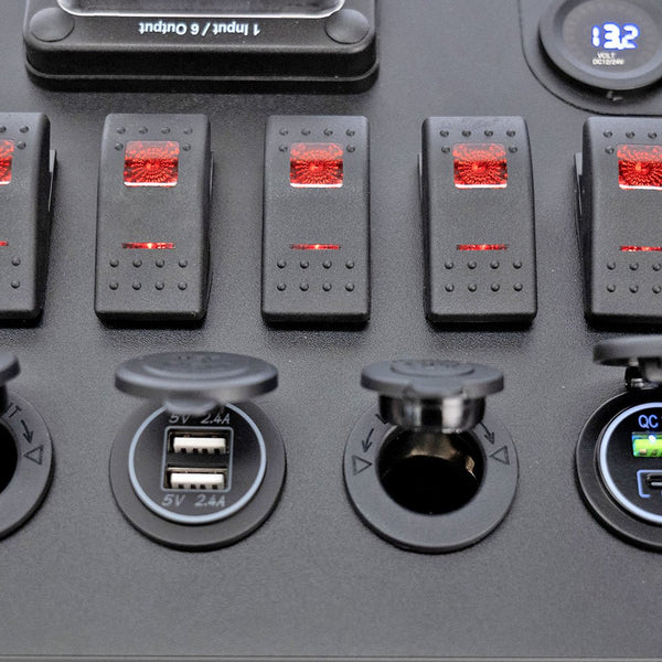 KickAss 12V Control Hub / Panel With 20A DCDC Charger