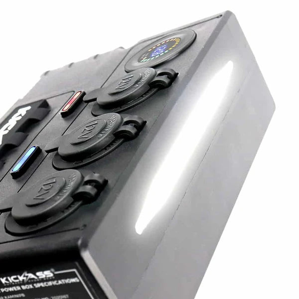 KickAss Mini 12V Control Box - 2 x Anderson, 6 x USB & 3 x Cig Sockets