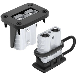 50Amp Battery Connector Kit Pair with Mounting Bracket and Cover
