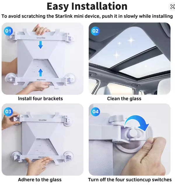 Starlink Mini Suction Mount for Sunroofs and Windows