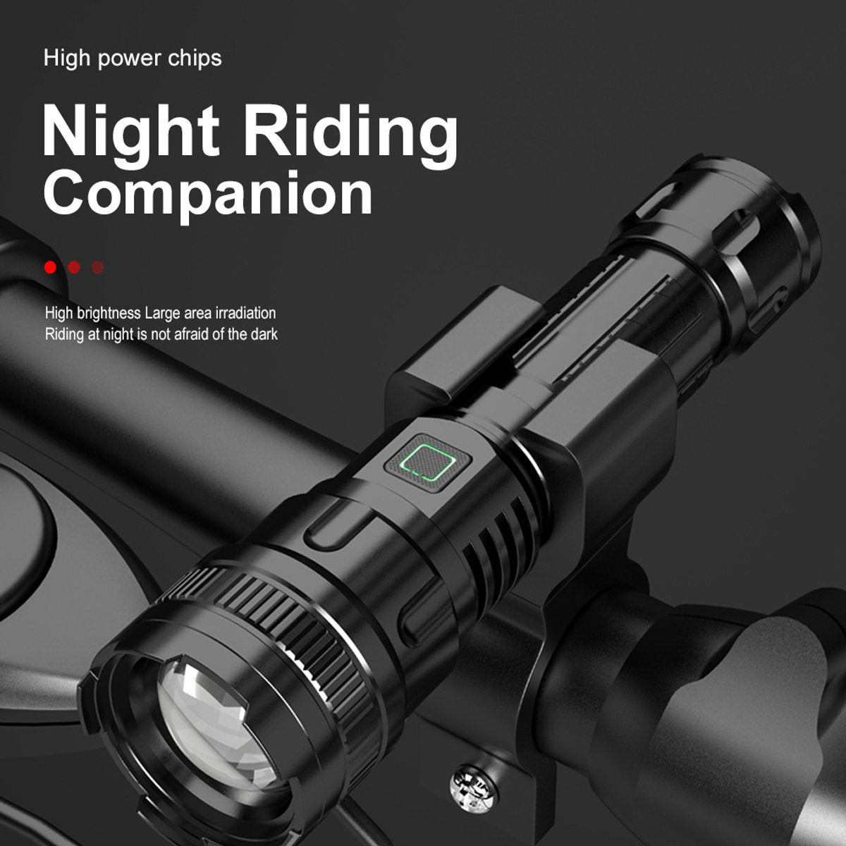 LED Flashlight - With Zoom Function & Waterproof - LED Flashlight - With Zoom Function & Waterproof - Battery-Powered Flashlight - USB Rechargeable - Long Battery Life - 3 Light Modes (Strong / Low / Flash)USB Rechargeable - Long Battery Life - 3 Light Mo