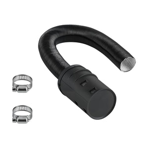 Diesel Heater Intake Pipe Kit, 25mm Car Air Parking Heater Ducting Pipe Hose Tube, Stretchable & Bendable Car Air Intake Filter Silencer Hose Pipes Kit with Clamps for 2KW 5KW 8KW Diesel Heaters