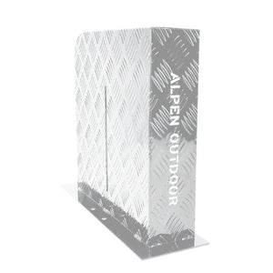 Alpen Outdoor Base Mount 2mm Thickness Aluminium Diesel Heater Fuel Tank Cover Left for 10L 15L Fuel Tank Silver
