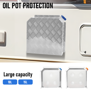 Aluminum Caravan Diesel Heater Bracket Silver 2mm Thickness Fuel Tank Cover Double Left/Right Base 10L/15L for Caravan Trailer Toolbox Silver