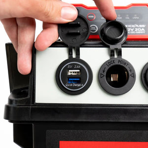 KickAss Battery Box With Integrated 20A DCDC Charger & Accessory Bundle