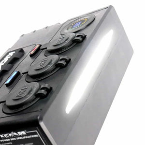 KickAss Mini 12V Control Box - 2 x Anderson, 6 x USB & 3 x Cig Sockets